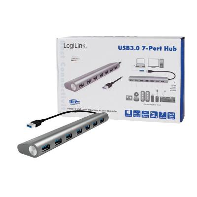 Logilink UA0308 USB 3.0 7-port hub with aluminum casing