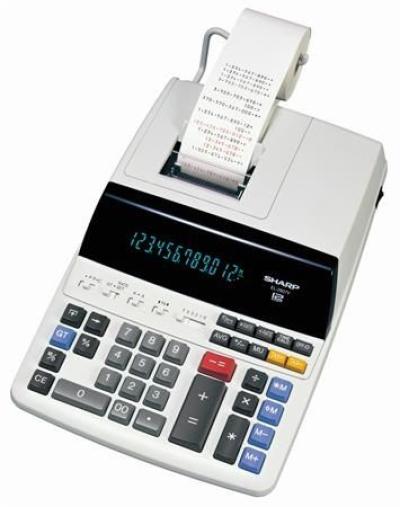 Sharp EL-2607V Asztali szalagos számológép White