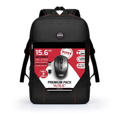 Port Designs Pack Backpack + Wireless Mouse 15,6" Black