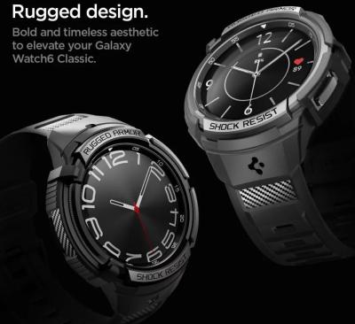 Spigen Rugged Armor Pro Samsung Galaxy Watch6 Classic 43mm Black