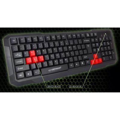 Esperanza Aspis Gaming Keyboard Black/Red UK