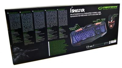 Esperanza Shelter Gaming Illuminated Keyboard Black UK