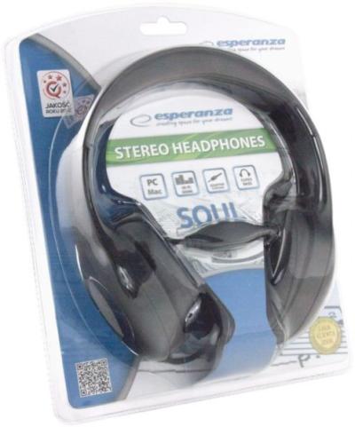 Esperanza Soul Stereo Audio Headphones Black