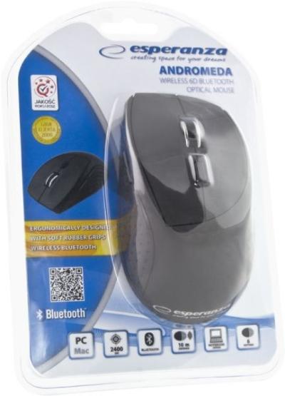 Esperanza Andromeda Wireless 6D Optical Mouse Black