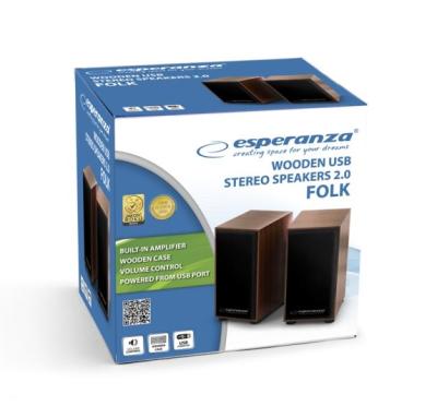 Esperanza EP122 Folk Stereo speakers 2.0 Wood