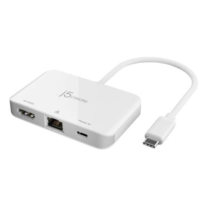 j5create JCA351-N USB-C to 4K HDMI Ethernet Adapter White
