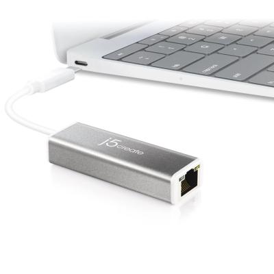 j5create USB-C Ethernet Adapter Silver