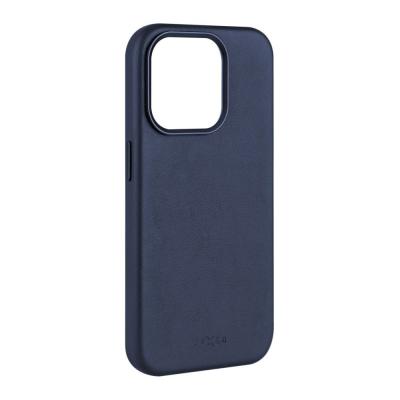 FIXED MagLeather leather back cover with MagSafe support for Apple iPhone 15 Pro Blue