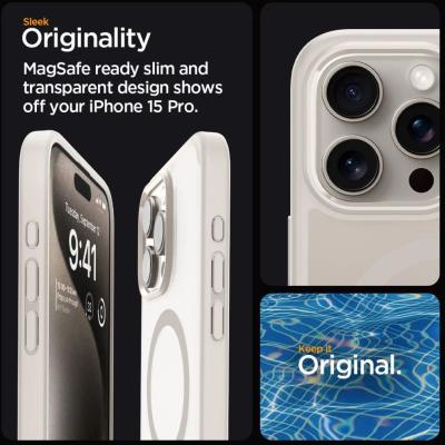 Spigen Ultra Hybrid MagSafe for iPhone 15 Pro Frost Natural Titanium