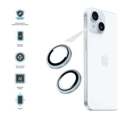 FIXED Camera Glass for Apple iPhone 15/15 Plus Light Blue