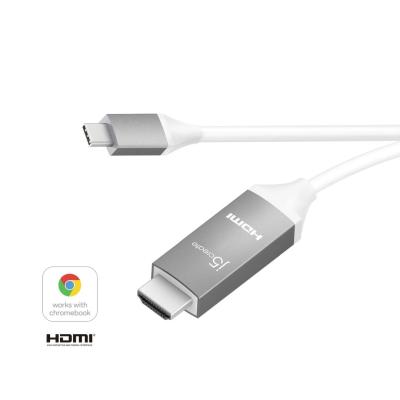 j5create JCC153G USB-C to 4K HDMI 4K Cable 1,8m Gray