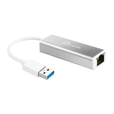 j5create JUE130 USB3.0 Gigabit Ethernet Adapter Silver