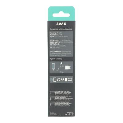 Avax CH631W FIVEY+ 25W GaN USB A + Type C Fast Charger White