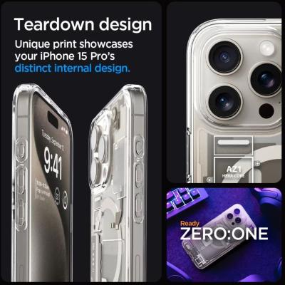 Spigen Ultra Hybrid MagSafe zero one for iPhone 15 Pro Natural Titanium