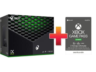 Microsoft Xbox Series X 1TB Black + 3 hónap Game Pass Ultimate előfizetés + Gears Tactics