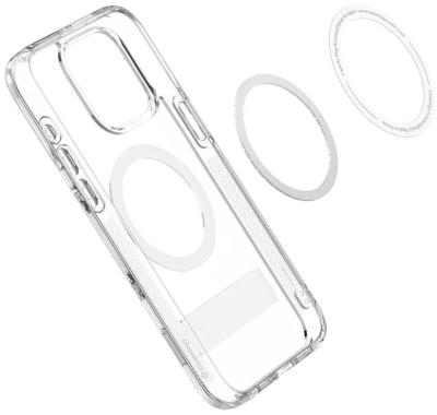 Spigen Caseology Capella MagSafe Kickstand iPhone 15 Pro Max Clear White