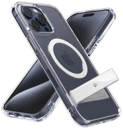 Spigen Caseology Capella MagSafe Kickstand iPhone 15 Pro Clear White