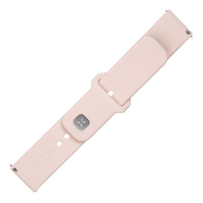 FIXED Silicone Sporty Strap Set with Quick Release 20mm for Smartwatch Pink