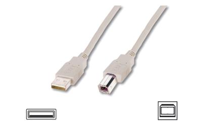 Assmann USB 2.0 connection cable, type A - B 3m Beige