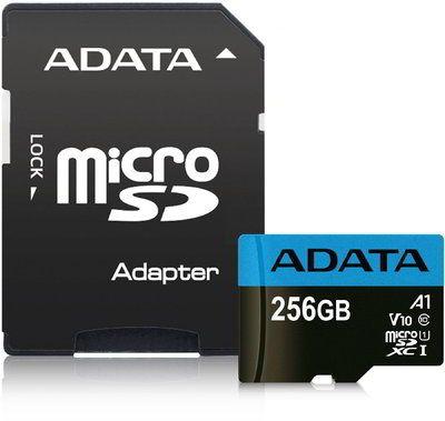 A-Data 256GB microSDXC Premier UHS-I Class10 V10 A1 + adapterrel