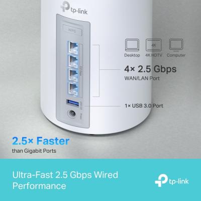 TP-Link Deco BE65 BE11000 Whole Home Mesh WiFi 7 System (3 Pack)