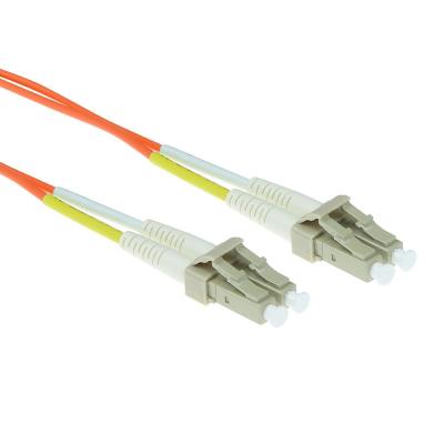 ACT LSZH Multimode 50/125 OM2 fiber cable duplex with LC connectors 1,5m Orange