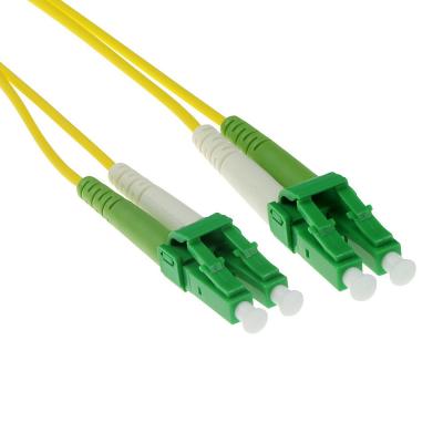 ACT LSZH Singlemode 9/125 OS2 fiber cable duplex with LC/APC8 connectors 2m Yellow