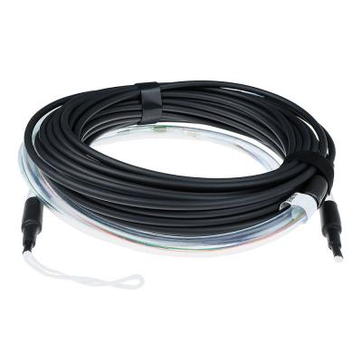 ACT Multimode 50/125 OM4 indoor/outdoor cable 24 fibers with LC connectors 200m Black