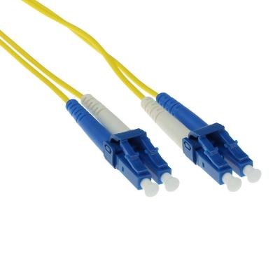 ACT LSZH Singlemode 9/125 OS2 fiber cable duplex with LC connectors 2m Yellow