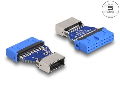 DeLock USB 3.2 Gen 1 Adapter Pin Header female to internal Key A female