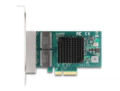 DeLock PCI-Express x4 Card to 4 x RJ45 Gigabit LAN BCM
