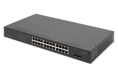 Digitus DN-95348-2 24 Port Gigabit Ethernet PoE Switch Black