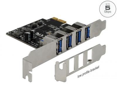 DeLock USB3.0 PCI Express Card with 4 x external Type-A female