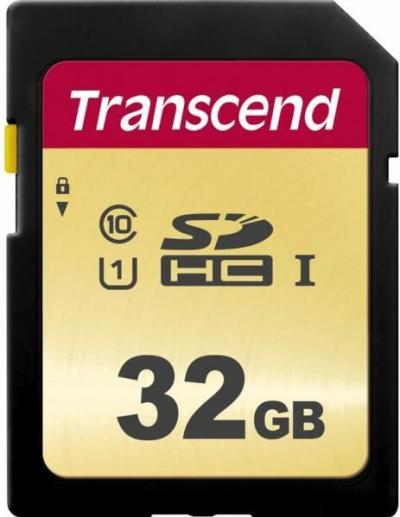Transcend 32GB SDHC SDC500S Class 10 U1 V30