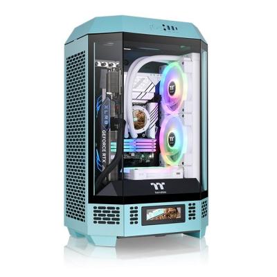 Thermaltake The Tower 300 Tempered Glass Turquoise Blue