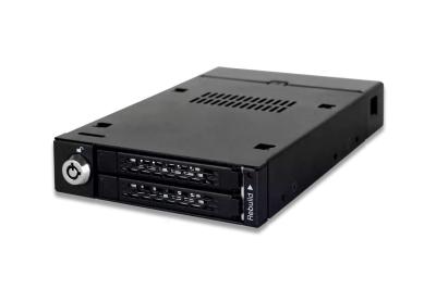 IcyDock ToughArmor RAID MB992SKR-B Rugged Full Metal Dual Bay RAID 2.5” SATA HDD & SSD Mobile Rack for External 3.5" Drive Bay