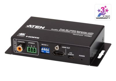 ATEN VC882 True 4K HDMI Repeater with Audio Embedder and De-Embedder