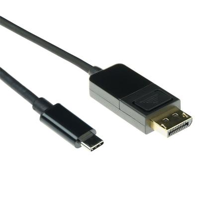 ACT USB Type C to DisplayPort male conversion cable 4K/60Hz 2m Black