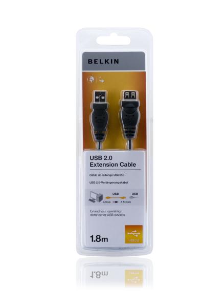 Belkin USB2.0 A - A Extension Cable 1,8m Black