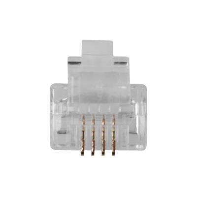 ACT RJ11 (6P/4C) modulaire connector for round cable with stranded conductors