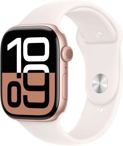 Apple Watch S10 Cellular 42mm Rose Gold Alu Case with Light Blush Sport Band S/M