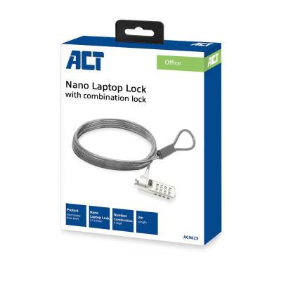 ACT AC9025 Nano Laptop Lock with combination lock