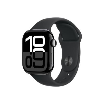 Apple Watch S10 GPS 42mm Jet Black Alu Case with Black Sport Band S/M