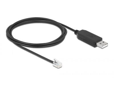 DeLock Adapter cable USB Type-A to Serial RS-232 RJ9/RJ10 with ESD protection Celestron NexStar 2m Black