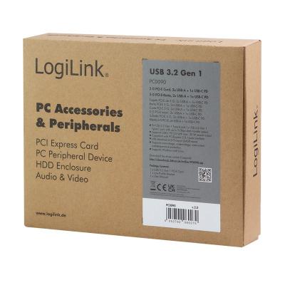 Logilink PCI Express Card USB 3.2 Gen1x1 1x USB-C PD 3.0 & 2x USB 3.0