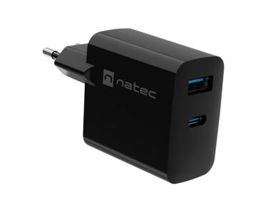 natec Ribera Gan Wall Charger Black