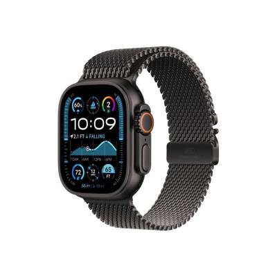 Apple Watch Ultra 2 v2 Cellular 49mm Black Titanium Case with Black Titanium Milanese Loop M