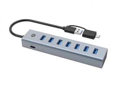 Conceptronic  HUBBIES21G 7-Port USB 3.0 Hub Grey